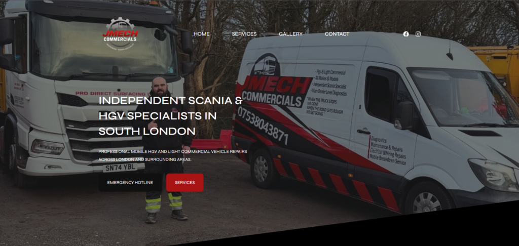 JMECH Commercial's website